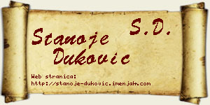 Stanoje Duković vizit kartica